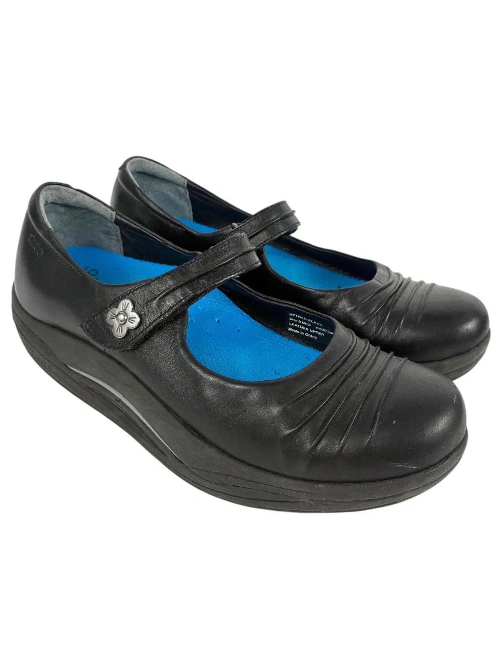 Abeo ROCS Bethan Mary Jane Shoe 9 Leather Orthopedic Black Comfort Walking